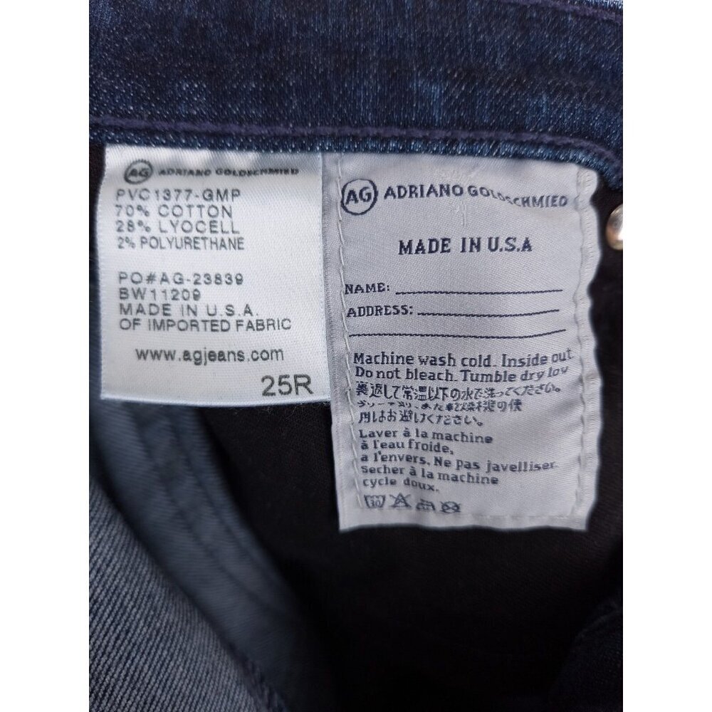 AG Adriano Goldschmied The Stevie Ankle Skinny Low-Rise Denim Jeans Size 25 Blue - Picture 10 of 10
